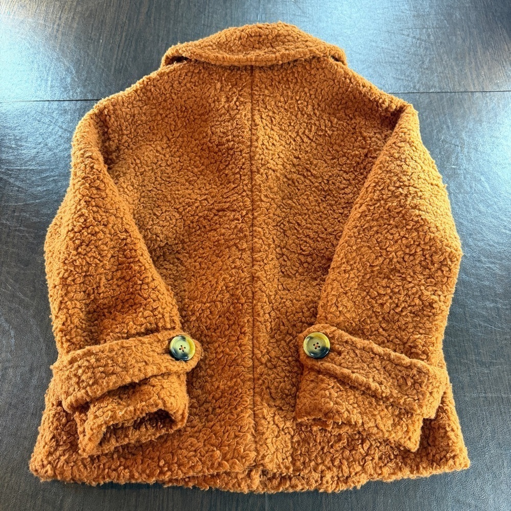 Free People Soft Faux Shearling Teddy Bear Coat Sz XS - Picture 8 of 8